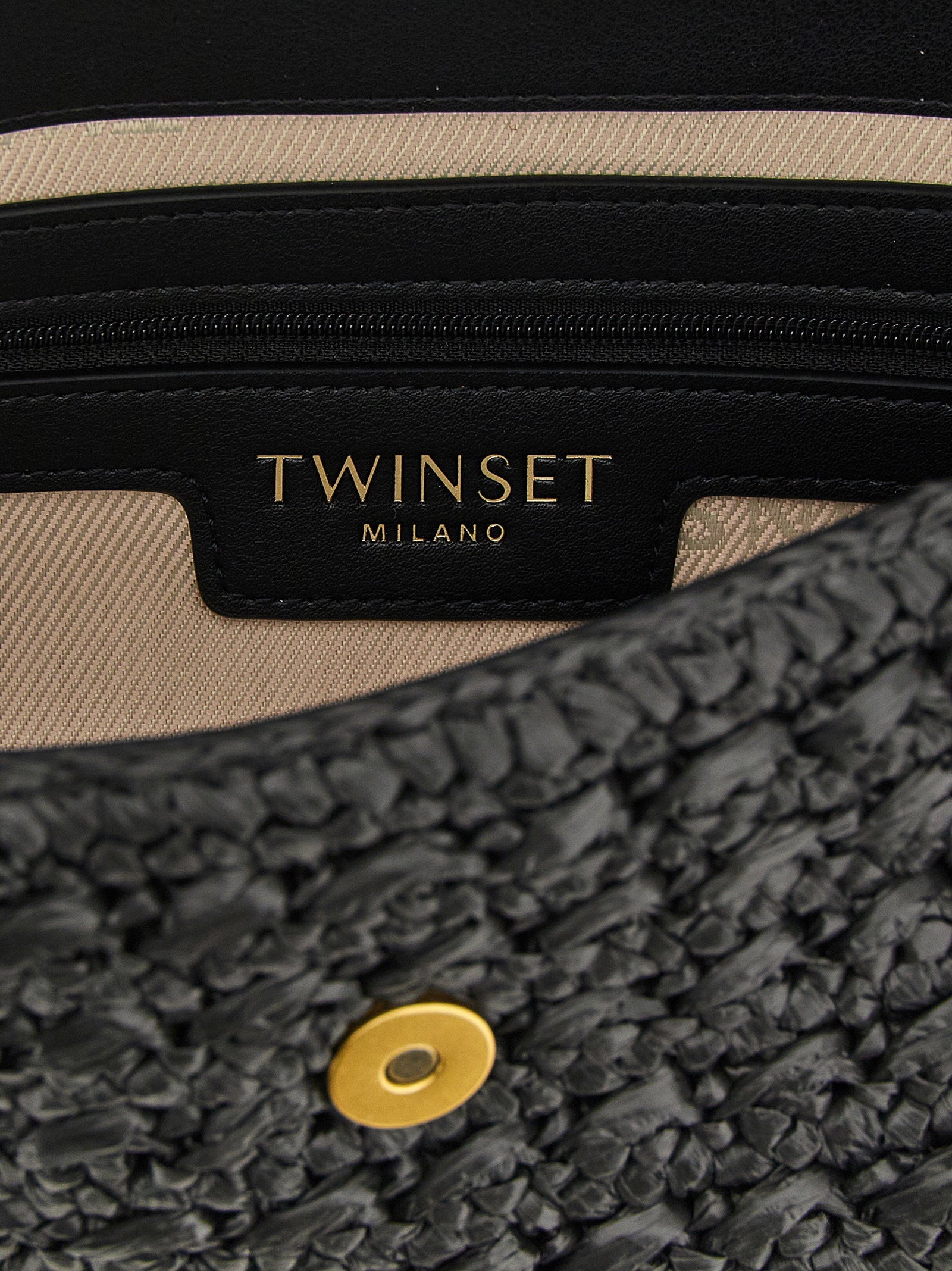 Twin Set Twin Set Raffia Crossbody Bag