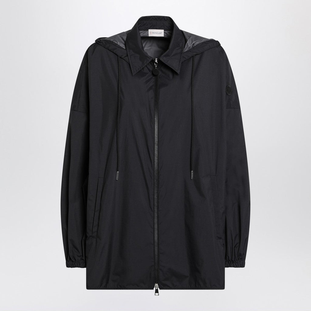 Moncler Moncler Black zip parka in nylon