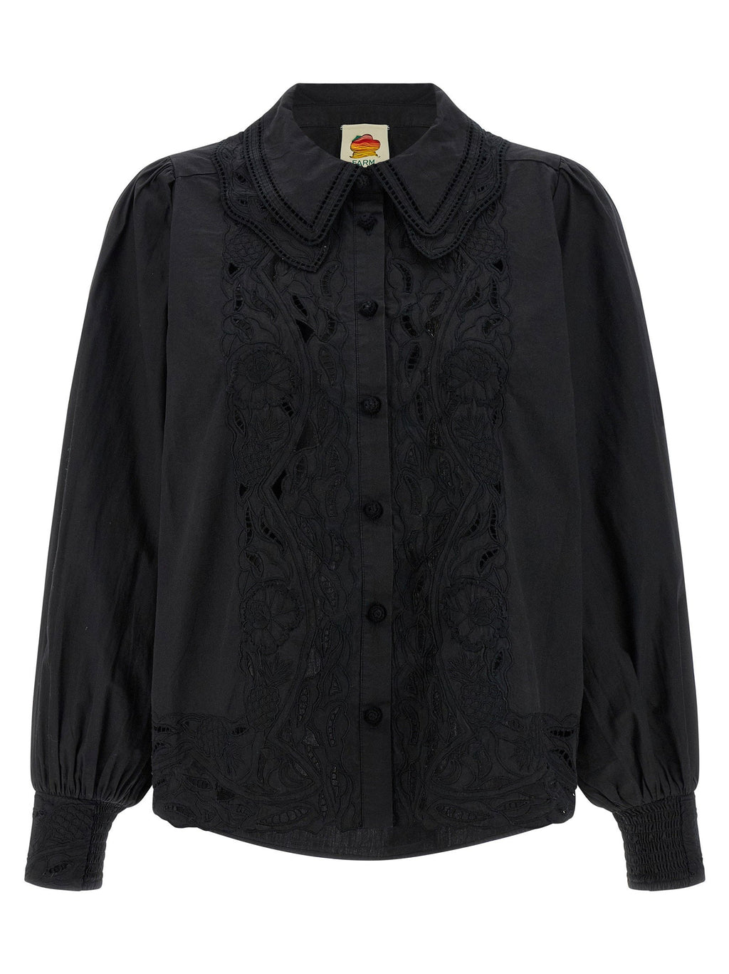 Farm Rio Farm Rio Black Embroidered Shirt
