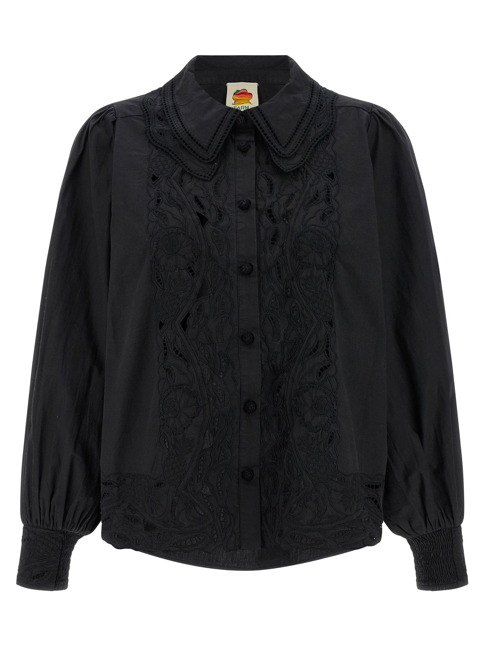Farm Rio Farm Rio Black Embroidered Shirt