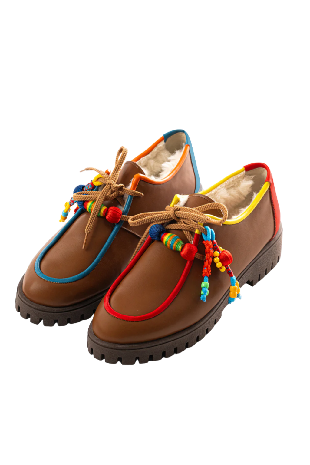 Elina Linardaki Piñata Brown Loafers