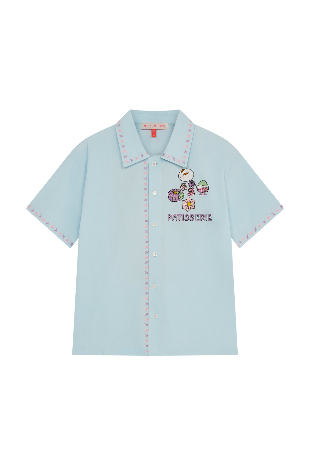 Short Sleeve Shirt With Fleuriste Embroidery