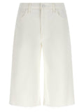 Mother Mother The Whole Lot Zip Twist Fray Bermuda Shorts