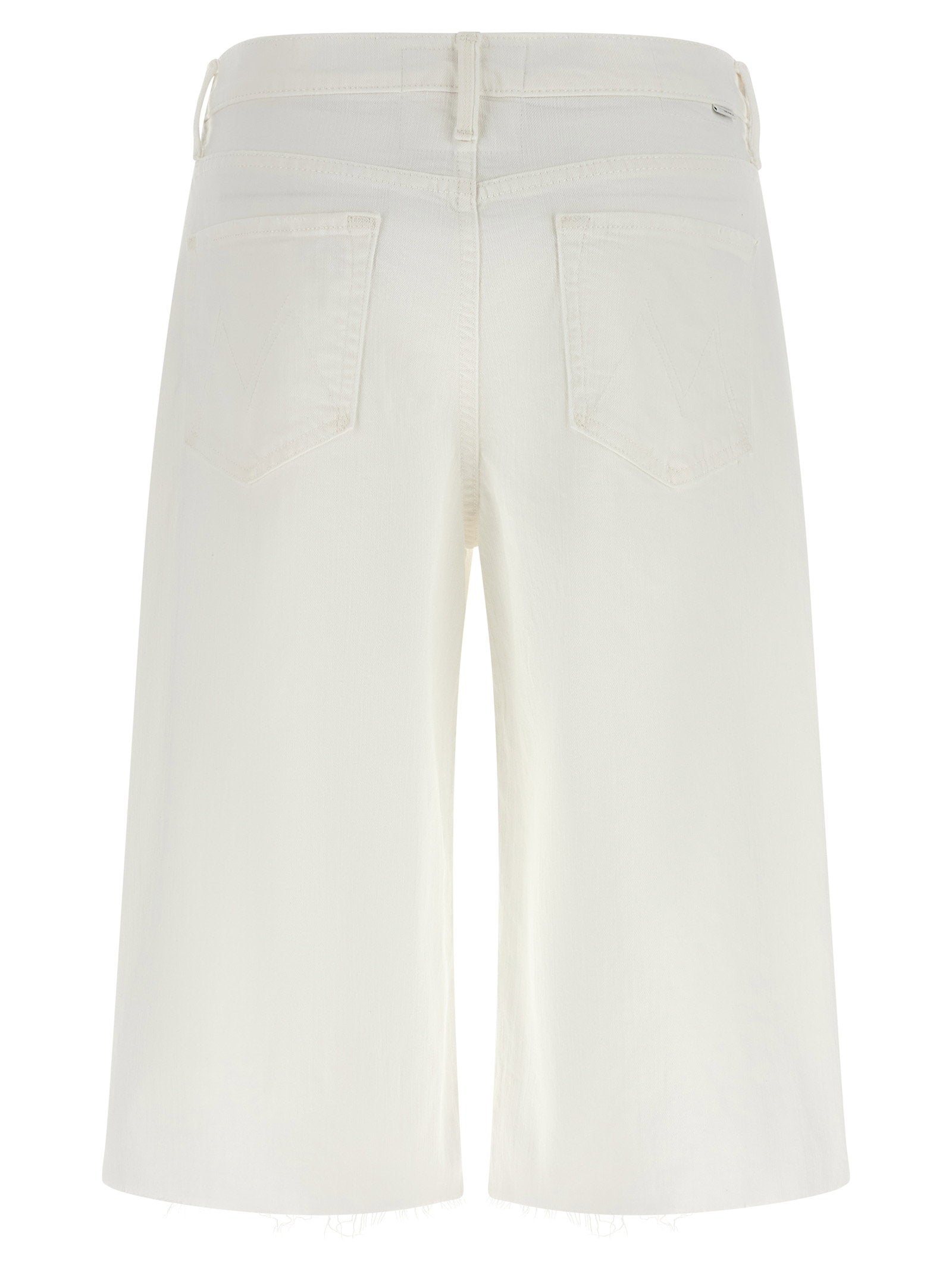 Mother Mother The Whole Lot Zip Twist Fray Bermuda Shorts