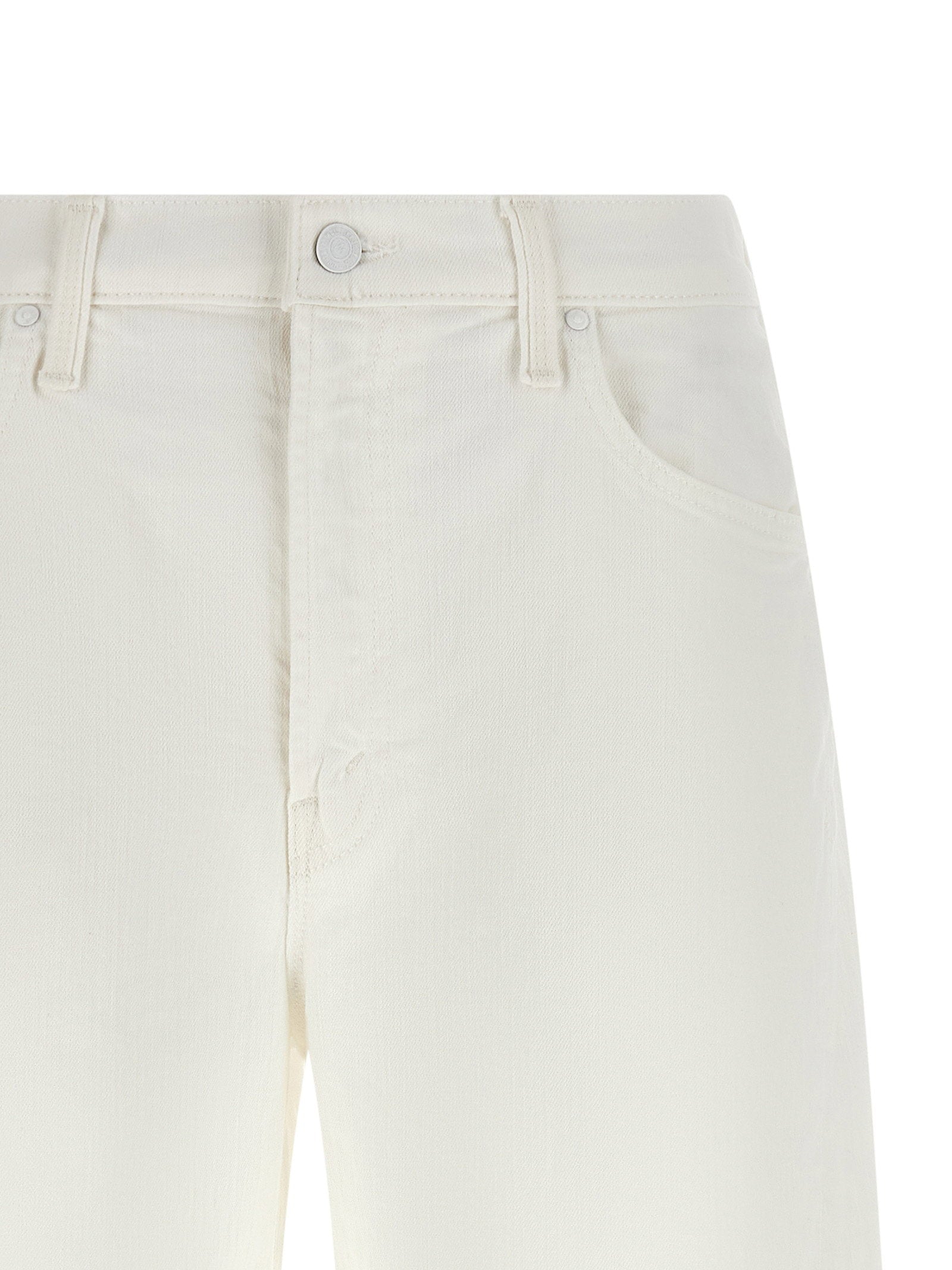 Mother Mother The Whole Lot Zip Twist Fray Bermuda Shorts