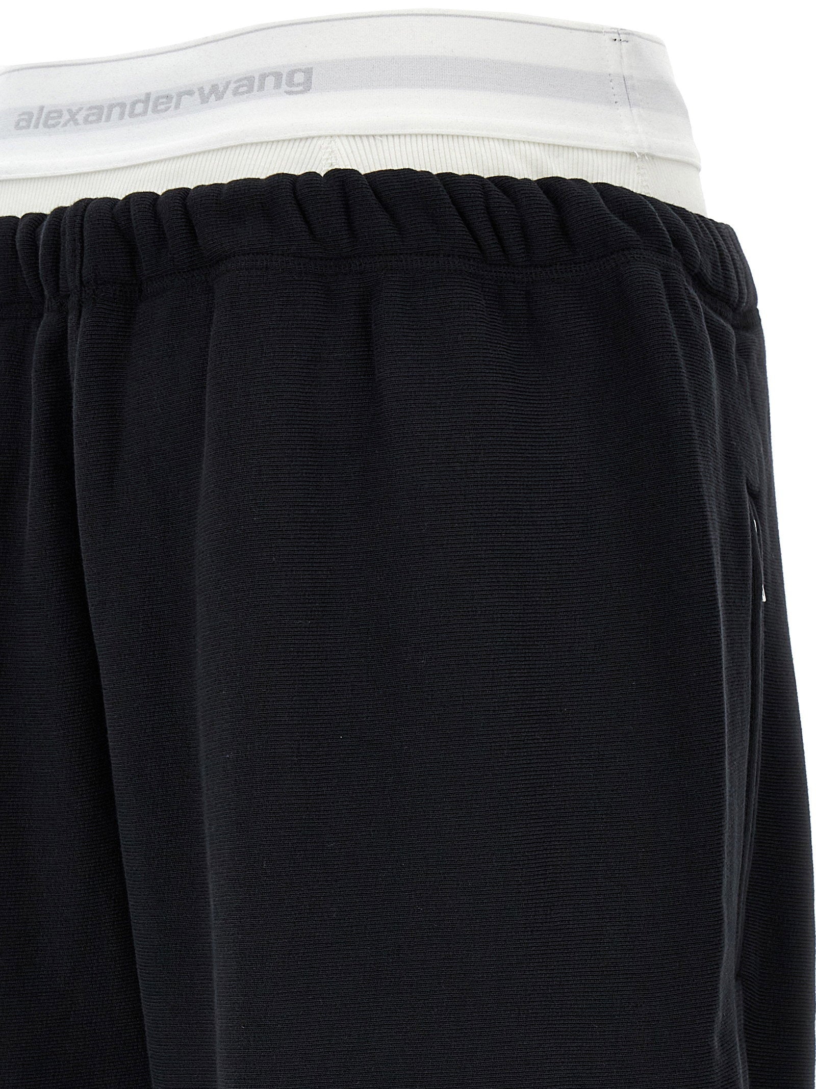 T By Alexander Wang T By Alexander Wang Wide Leg W/ Logo Elastic Exposed Brief Joggers