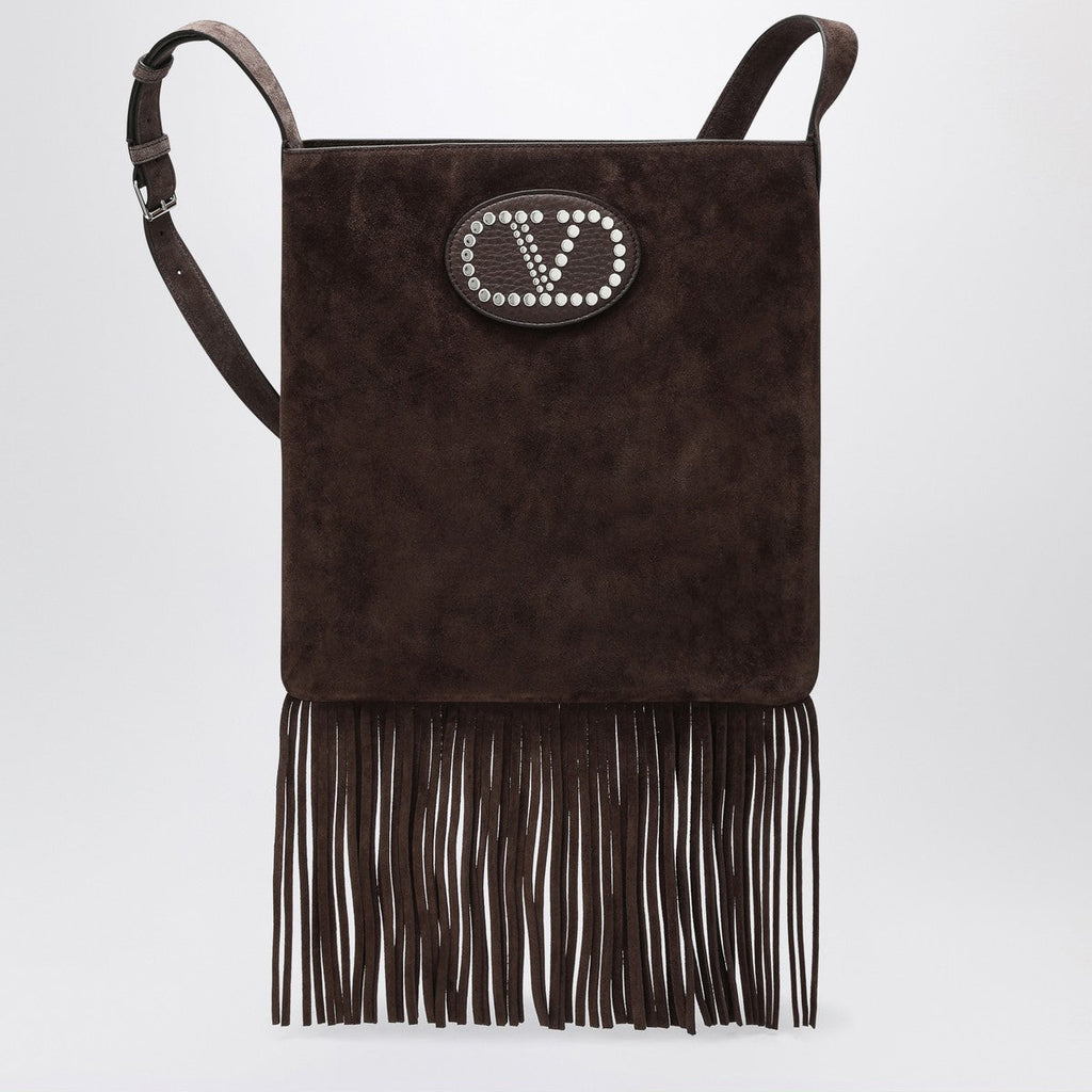 Valentino Garavani Valentino Garavani Nellcôte dark brown suede bag