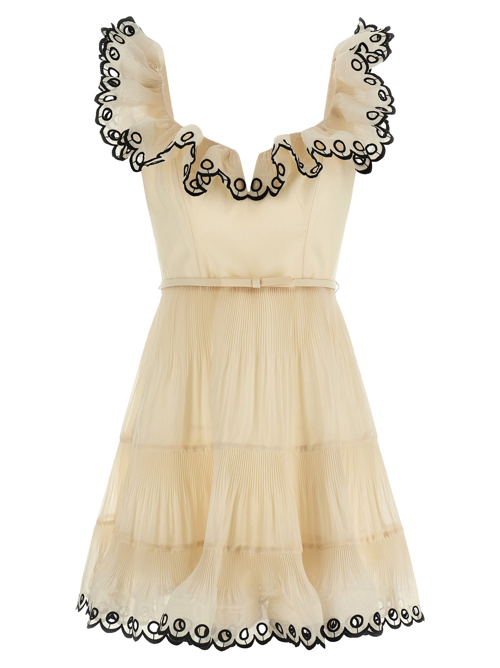 Zimmermann Zimmermann Embroidered Frilled Mini Dress