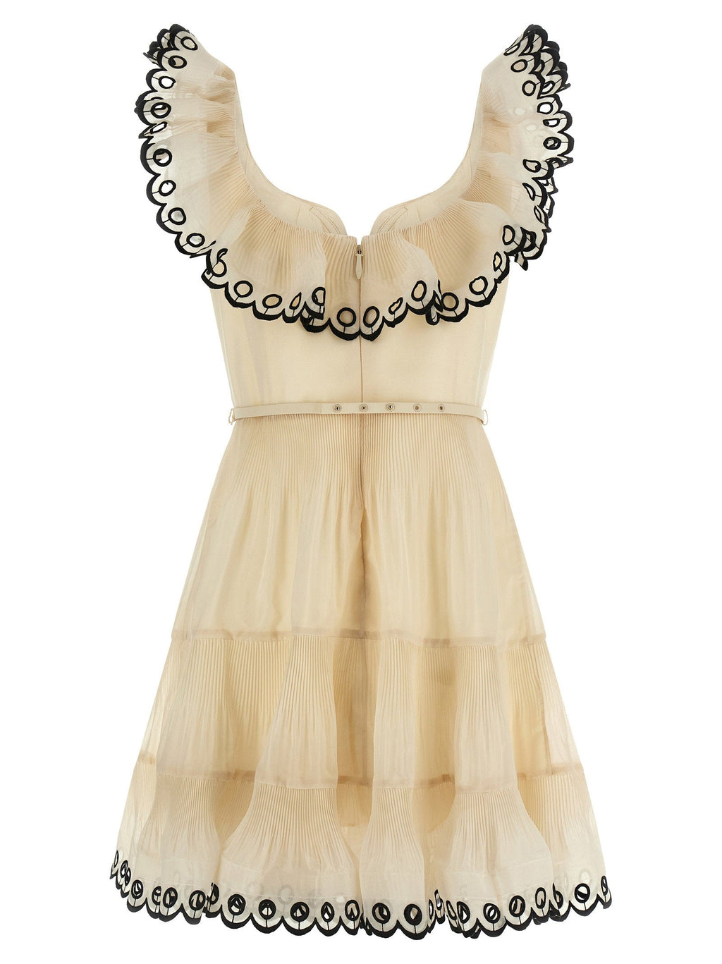 Zimmermann Zimmermann Embroidered Frilled Mini Dress