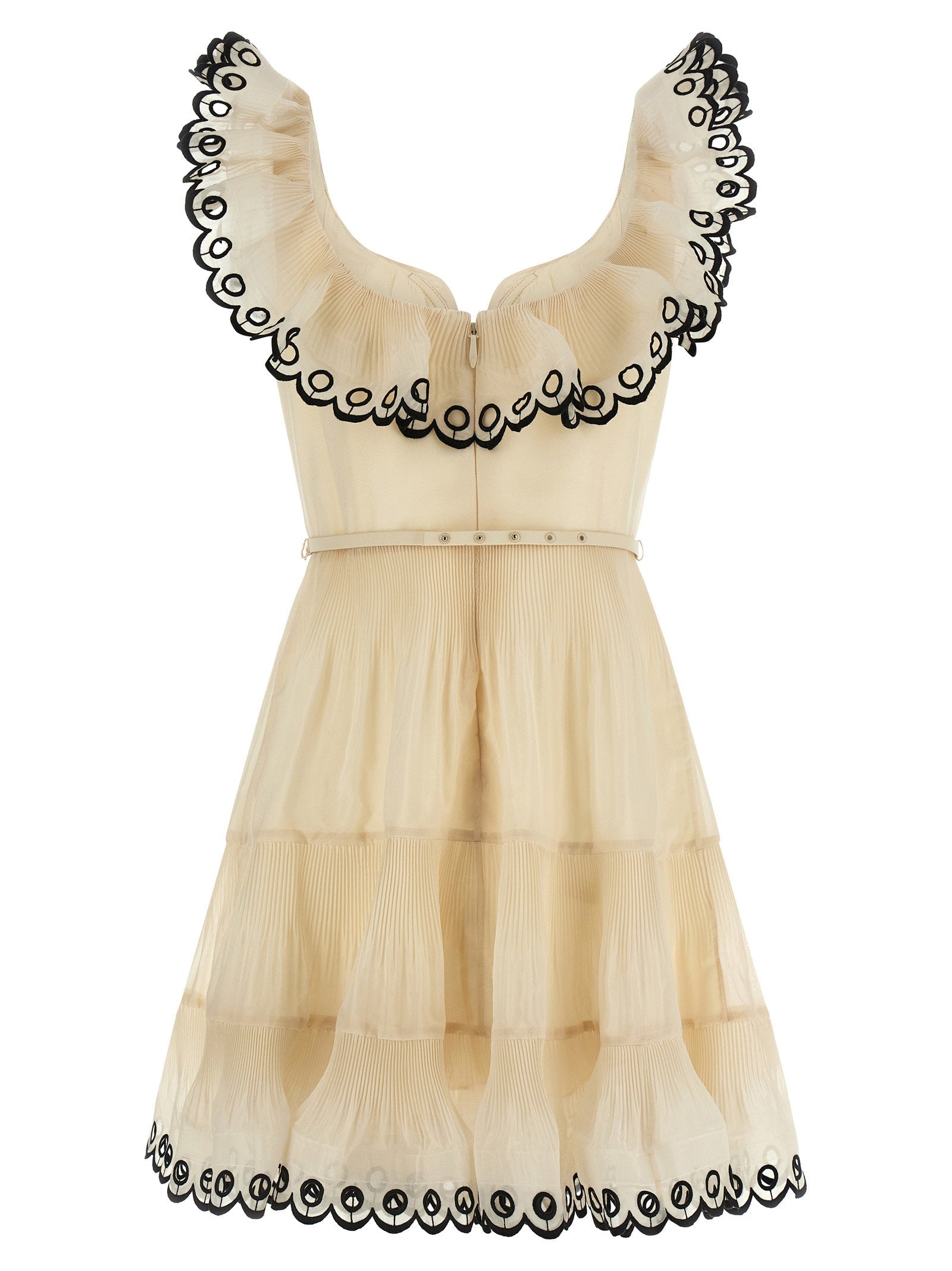 Zimmermann Zimmermann Embroidered Frilled Mini Dress