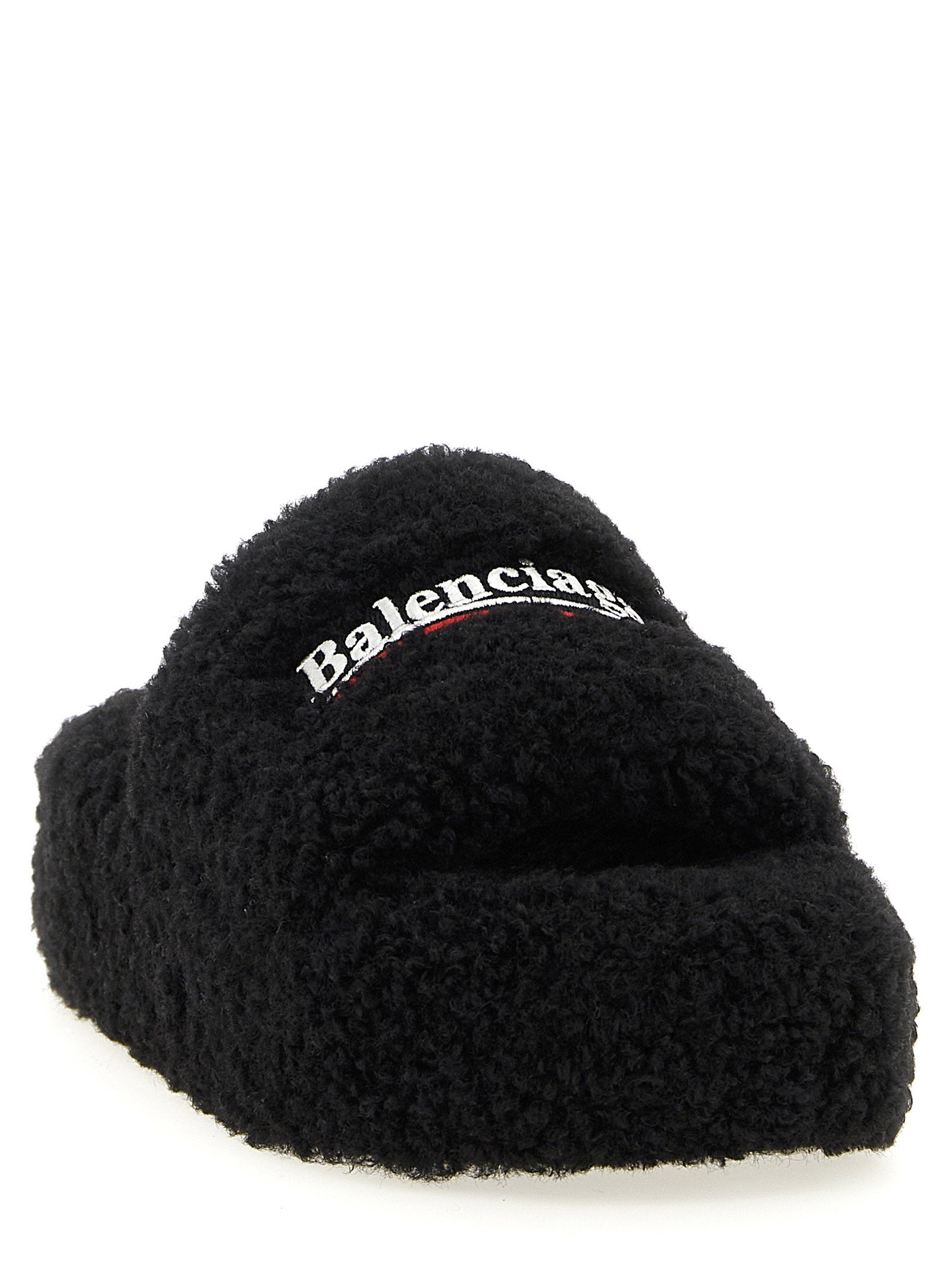 Balenciaga Balenciaga Furry Platform Slides