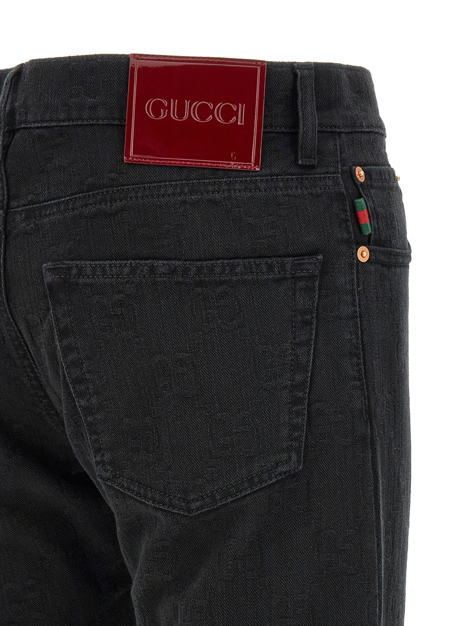 Gucci Gucci Gg Jacquard Denim Jeans