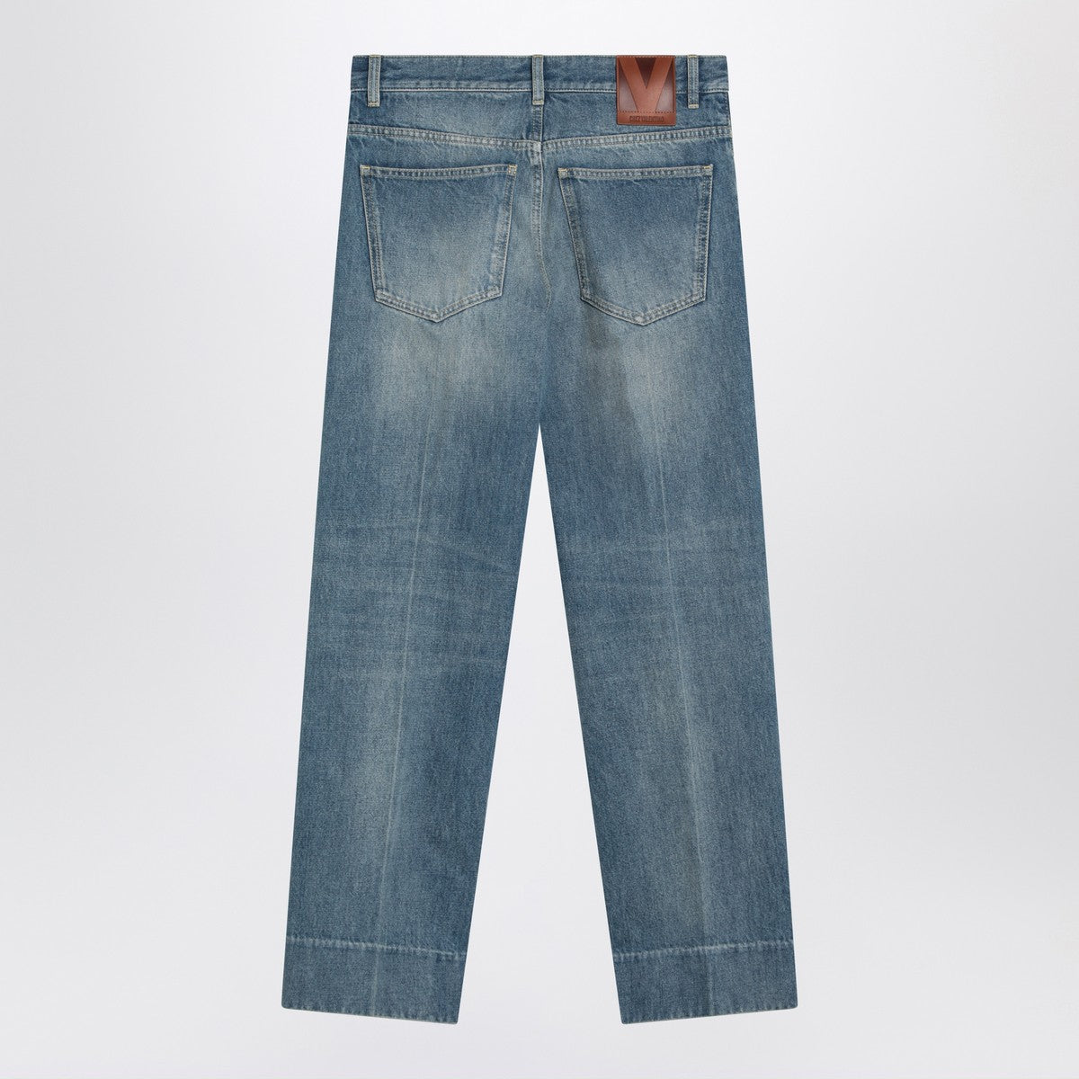 Valentino Valentino Faded-effect blue jeans