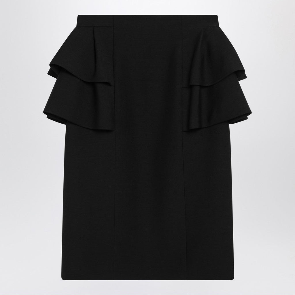 Valentino Valentino Black skirt with ruffles on the sides