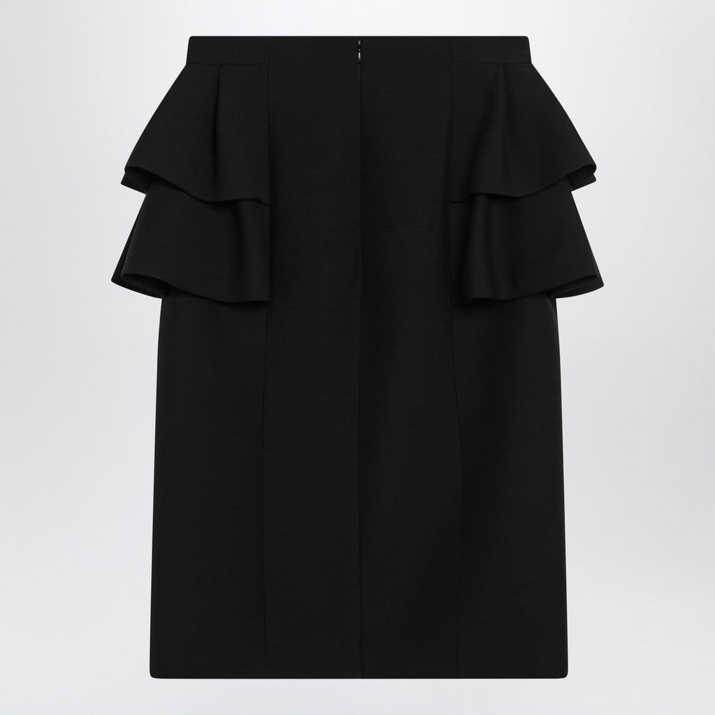 Valentino Valentino Black skirt with ruffles on the sides