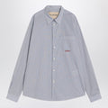 Valentino Valentino Light blue cotton shirt with logo