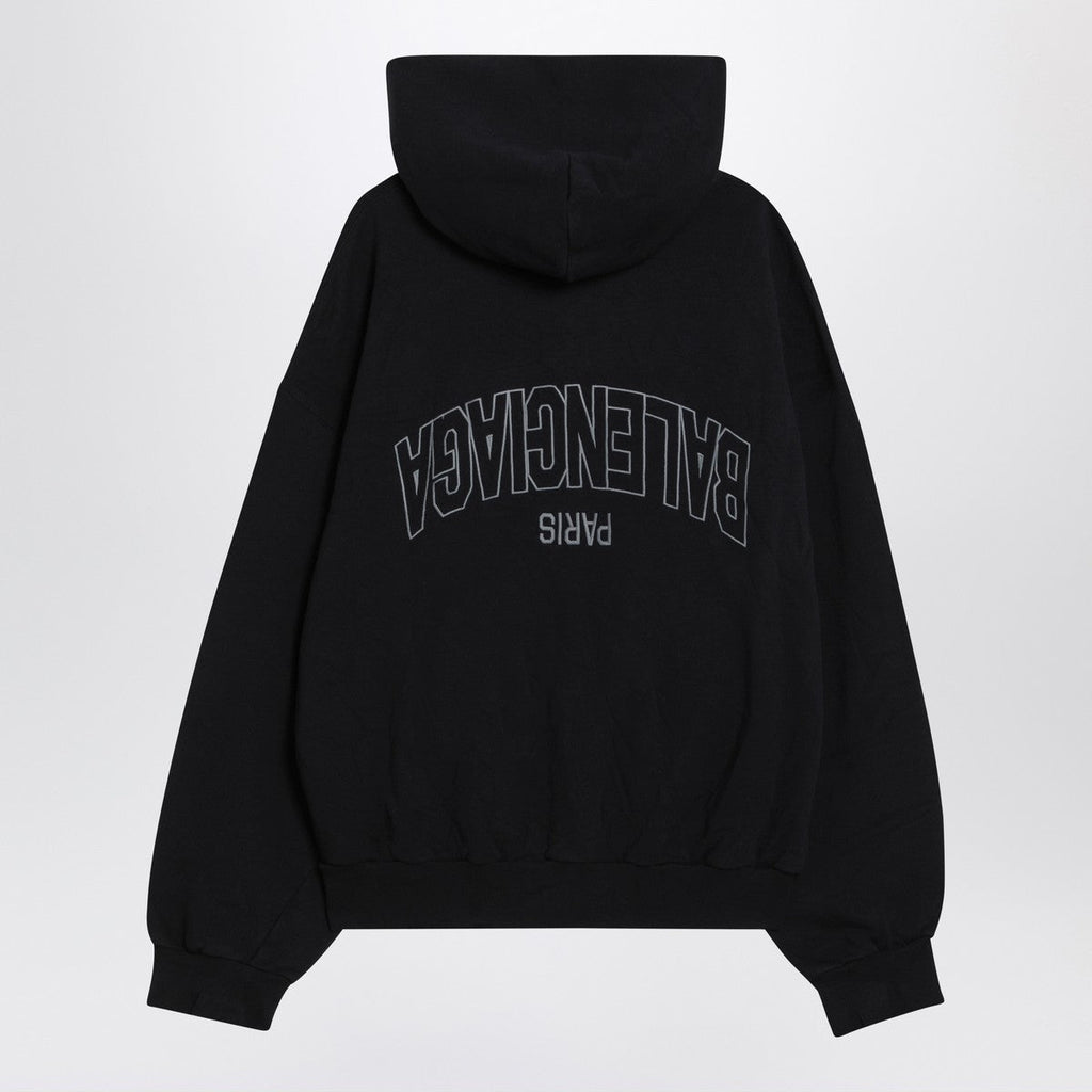 Balenciaga Balenciaga Washed black Flipped Uni Regular Fit zip hoodie