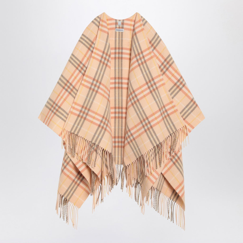 Burberry Burberry Check pattern wool and cashmere cape