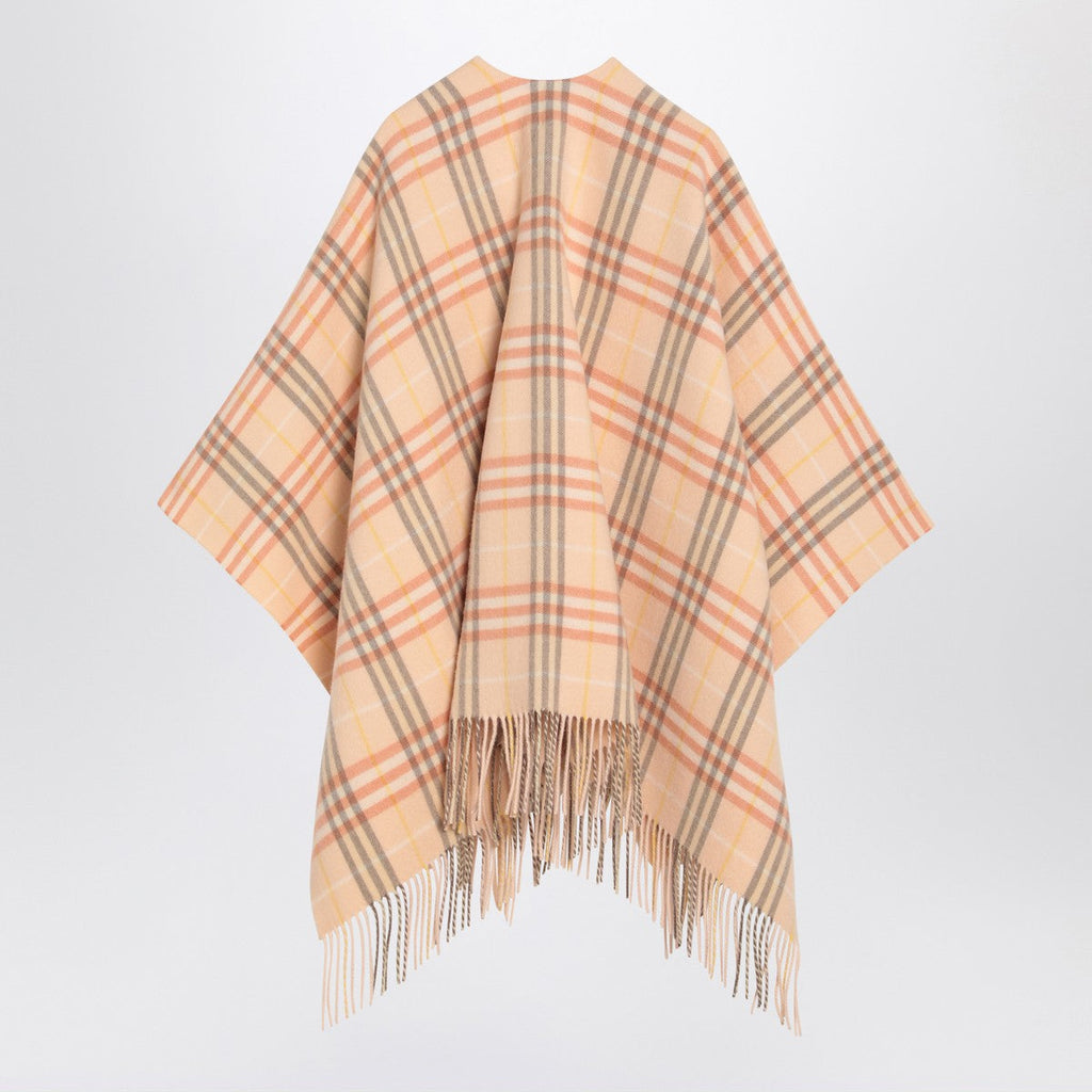 Burberry Burberry Check pattern wool and cashmere cape