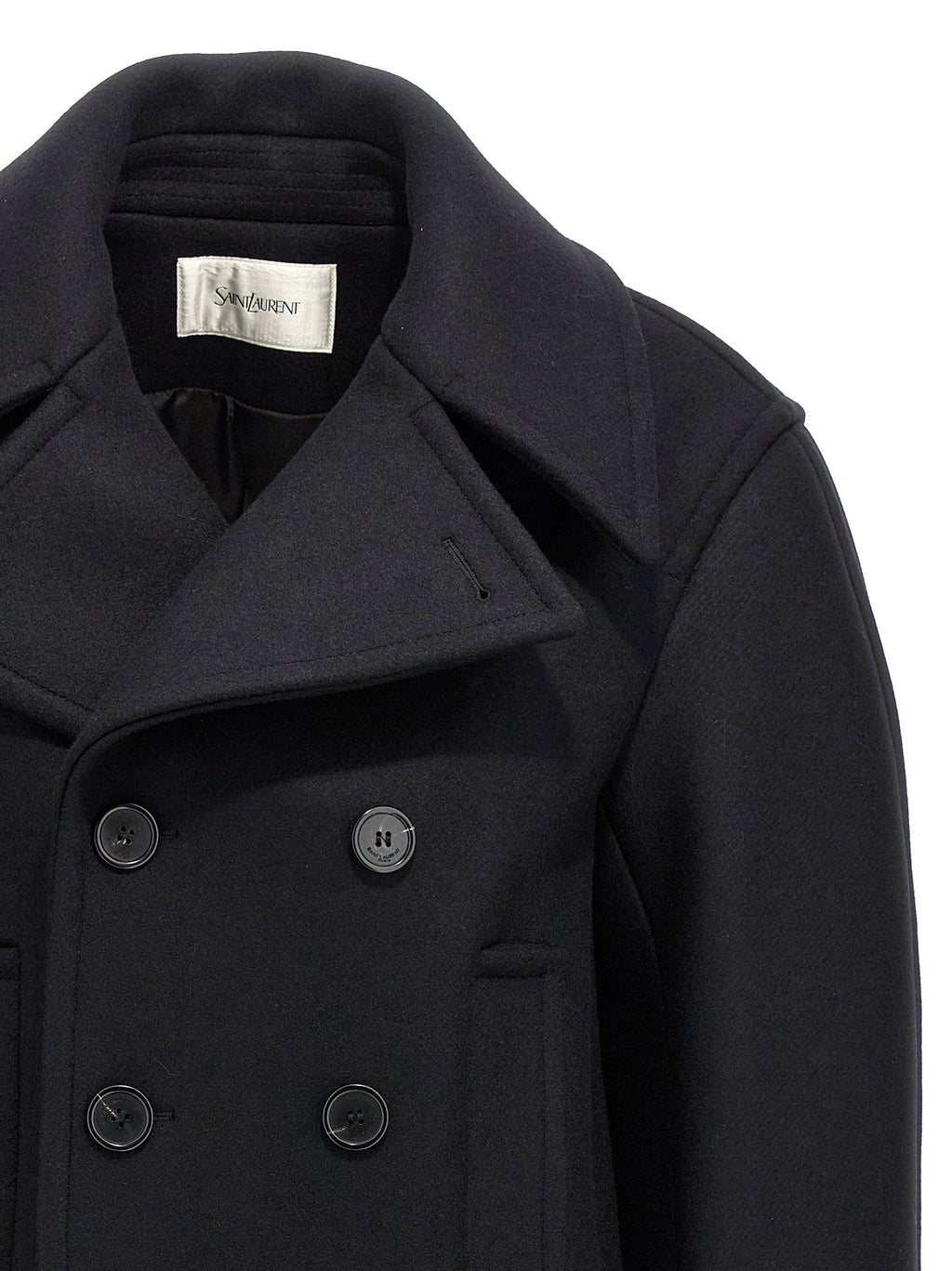 Saint Laurent Saint Laurent Oversized Caban Coat