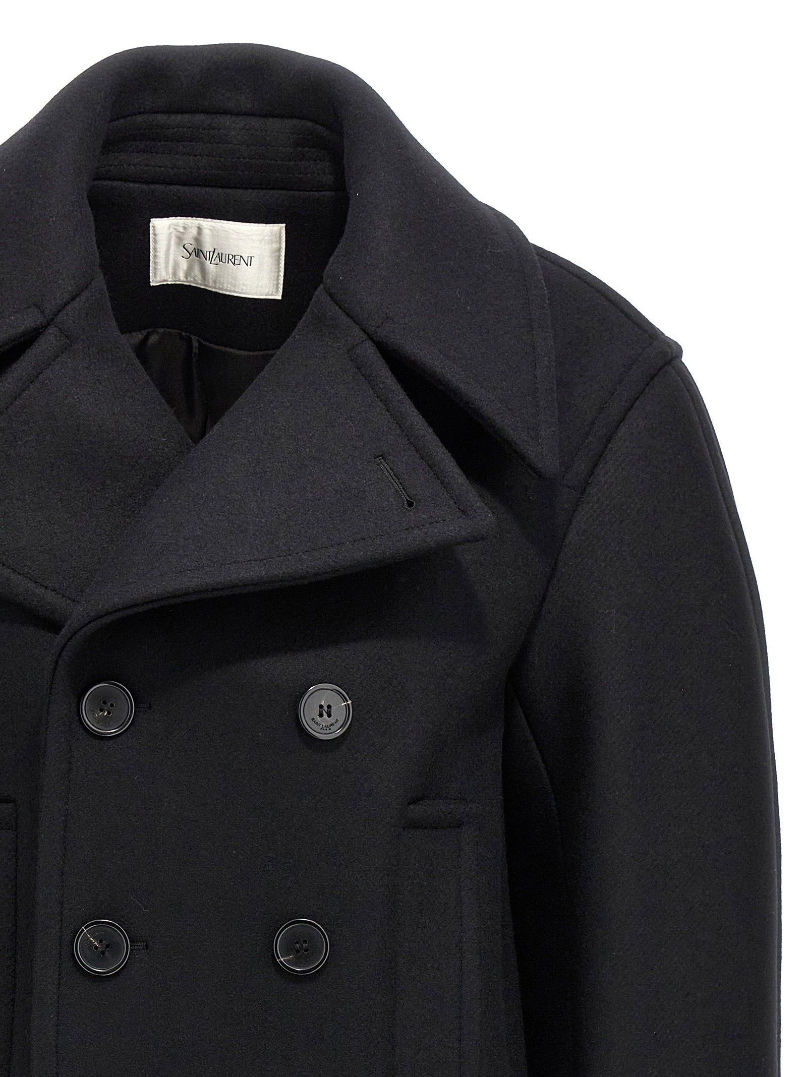 Saint Laurent Saint Laurent Oversized Caban Coat
