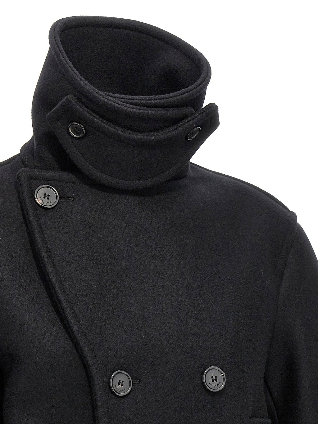 Saint Laurent Saint Laurent Oversized Caban Coat