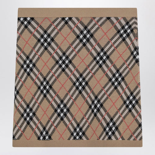 Burberry Burberry Wool and mohair blend check mini skirt
