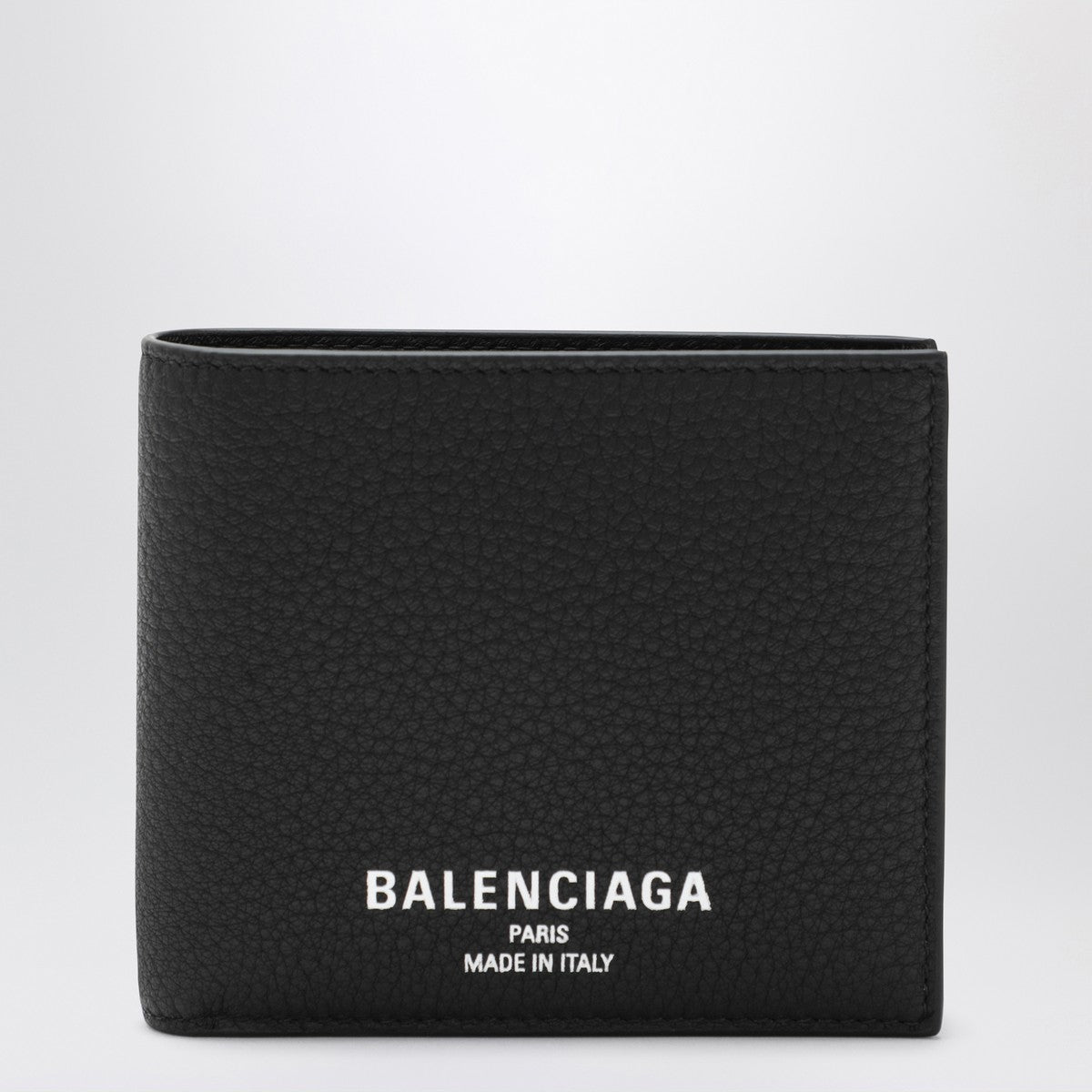 Balenciaga Balenciaga Black bi-fold Credit wallet in hammered leather