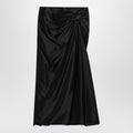 Balenciaga Balenciaga Draped black skirt in cupro twill