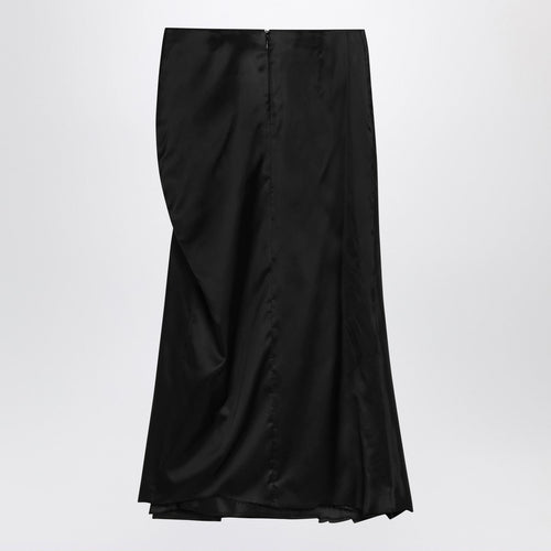 Balenciaga Balenciaga Draped black skirt in cupro twill