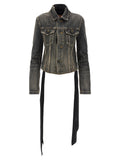 Balenciaga Balenciaga Lace Up Denim Jacket