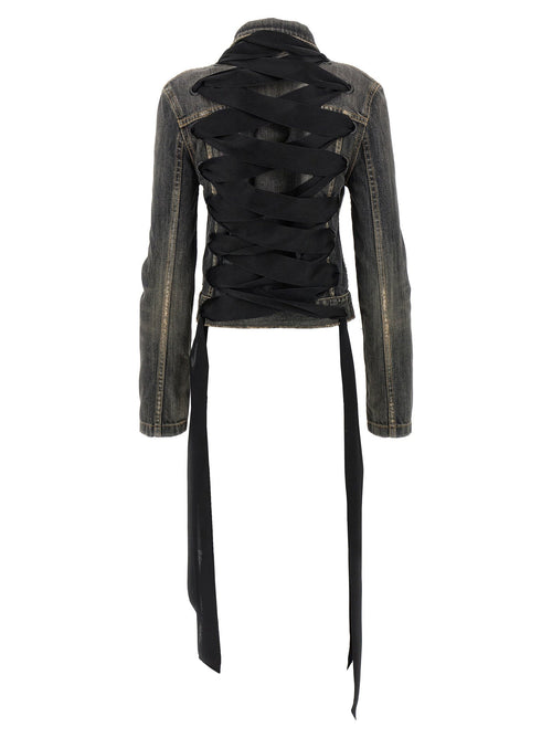 Balenciaga Balenciaga Lace Up Denim Jacket