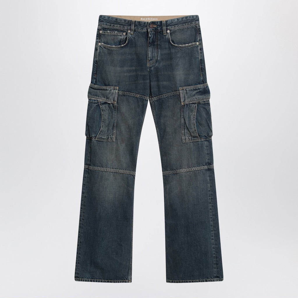 Balenciaga Balenciaga Blue Cargo Regular jeans with a faded effect