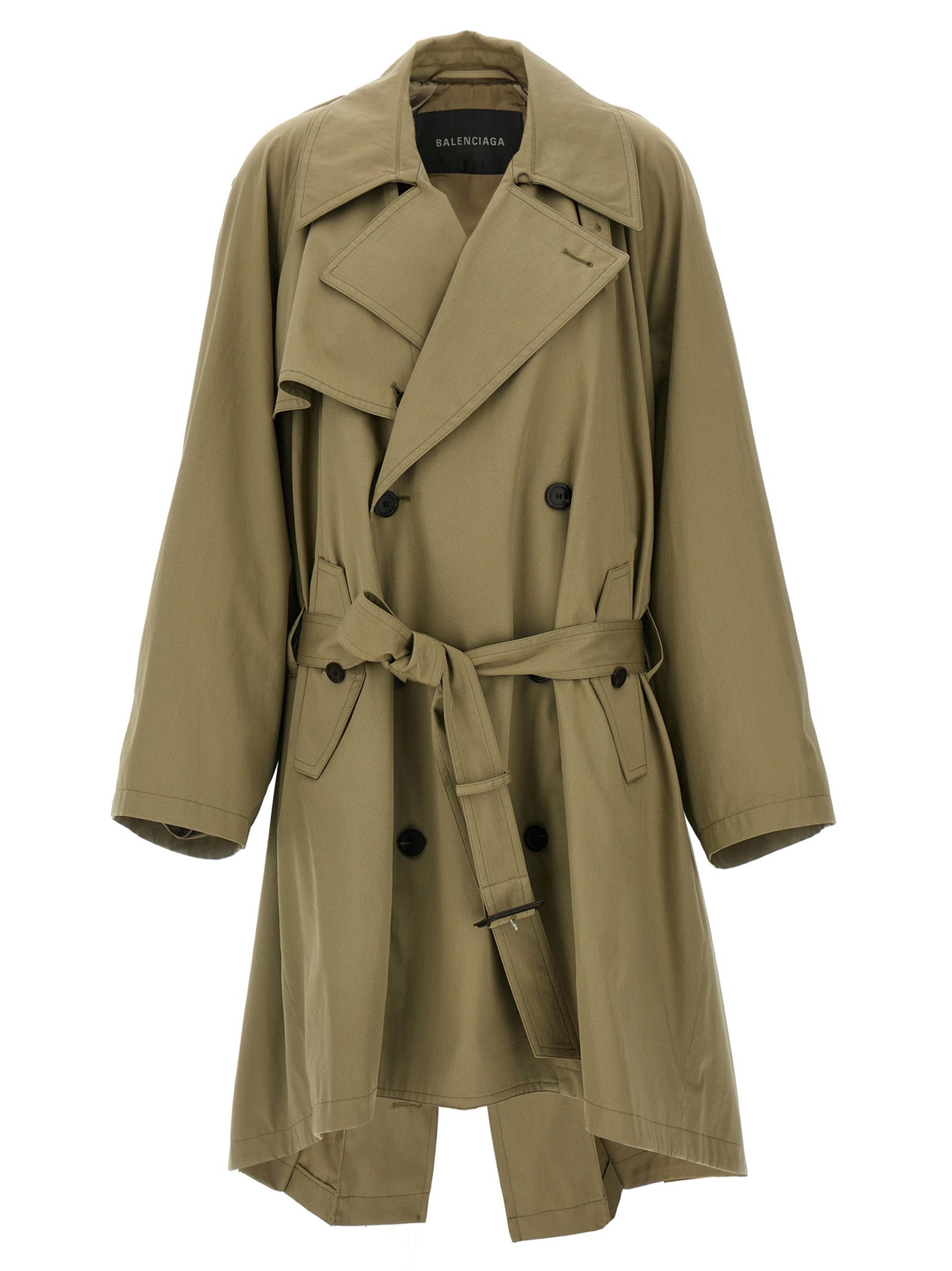 Balenciaga Balenciaga Draped Neck Trench Coat