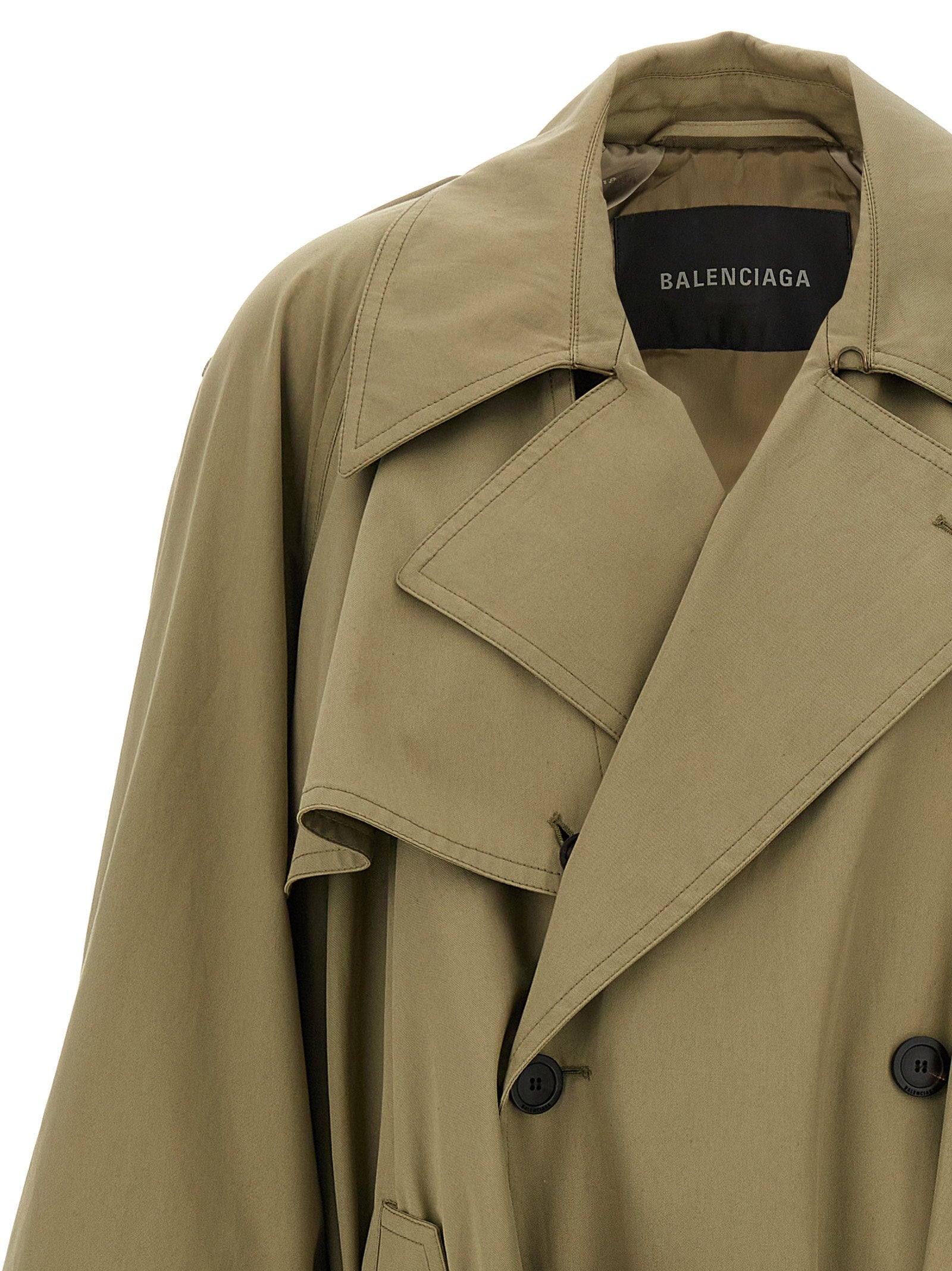 Balenciaga Balenciaga Draped Neck Trench Coat