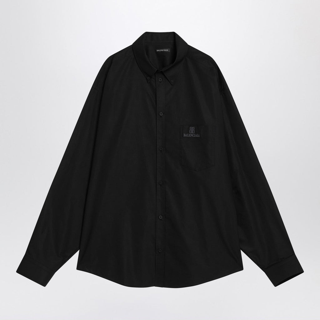 Balenciaga Balenciaga Black cotton shirt with logo