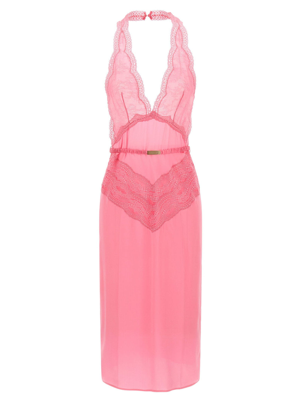 Gucci Gucci Satin And Lace Dress