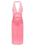 Gucci Gucci Satin And Lace Dress
