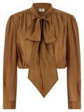 Saint Laurent Saint Laurent Lavallière Neck Blouse