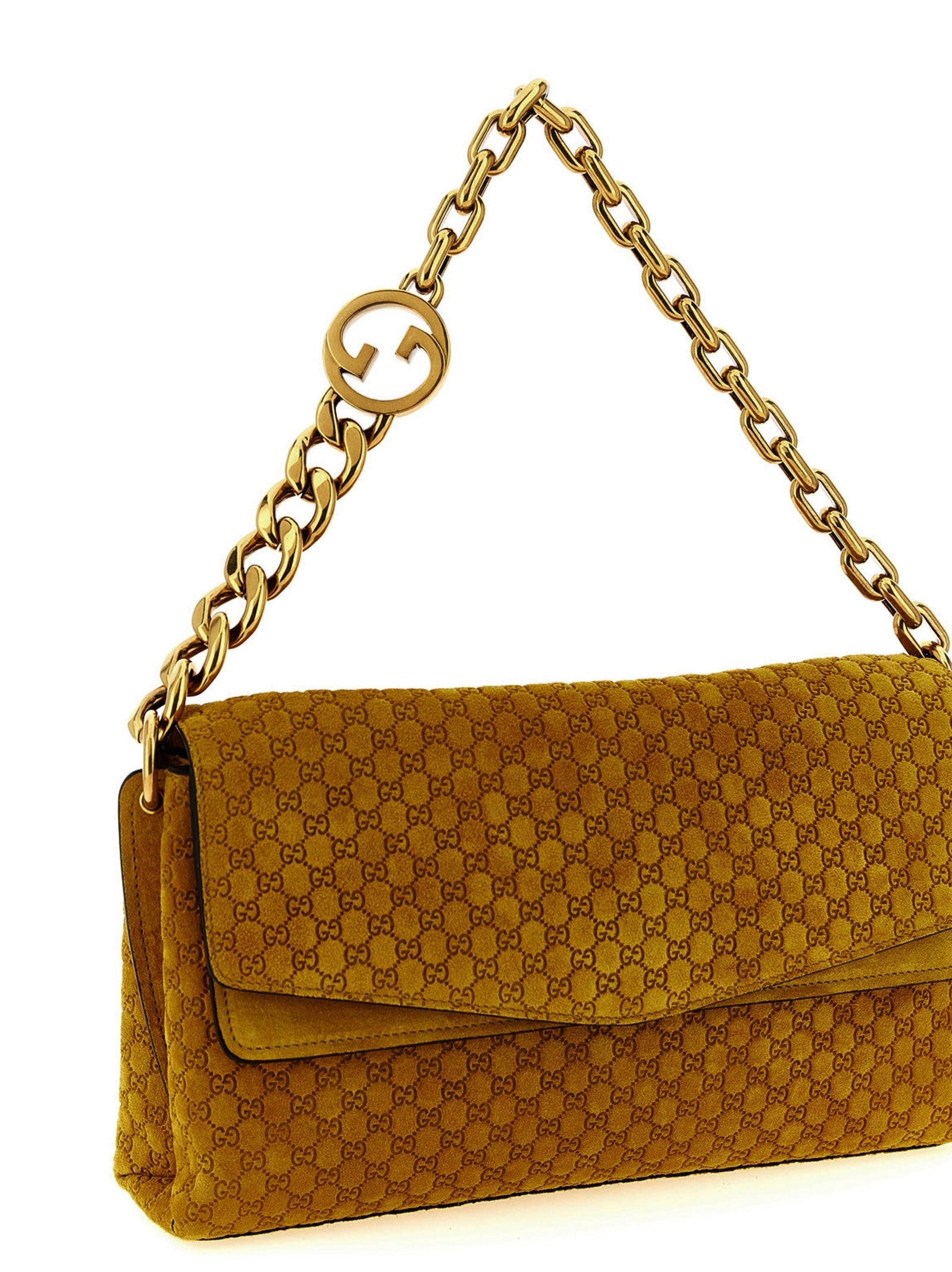 Gucci Gucci Gg Medium Suede Shoulder Bag