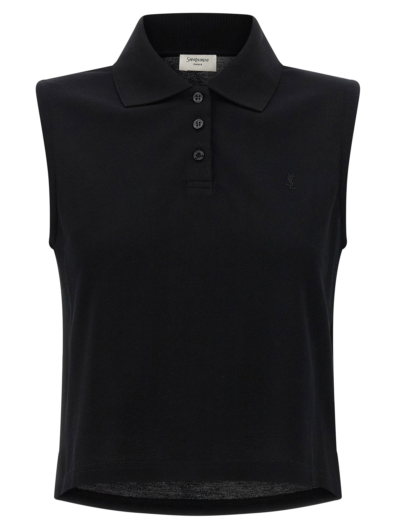 Saint Laurent Saint Laurent Cassandre Embroidered Polo Shirt