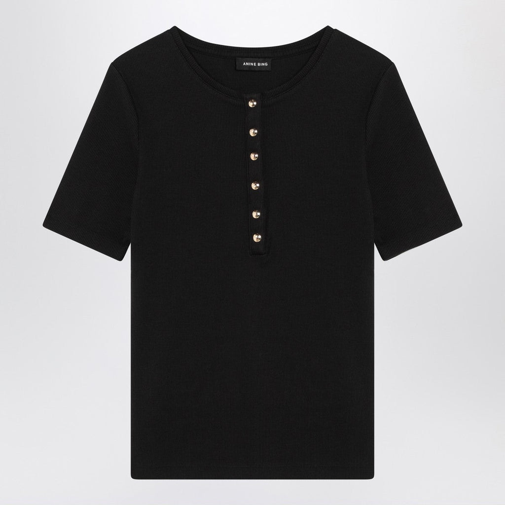 ANINE BING ANINE BING Black short-sleeved t-shirt
