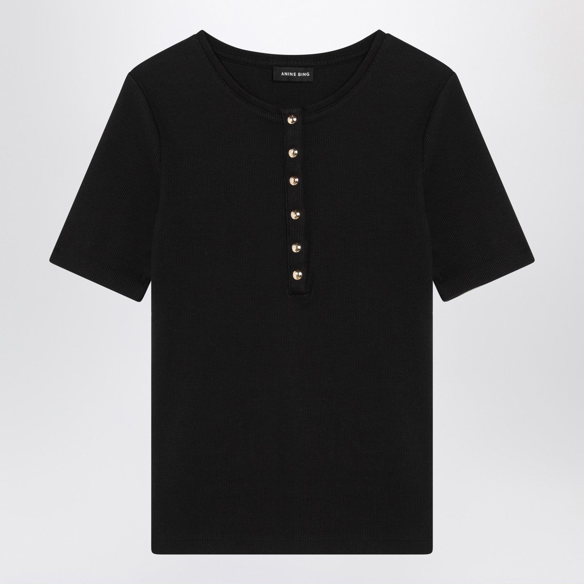 ANINE BING ANINE BING Black short-sleeved t-shirt