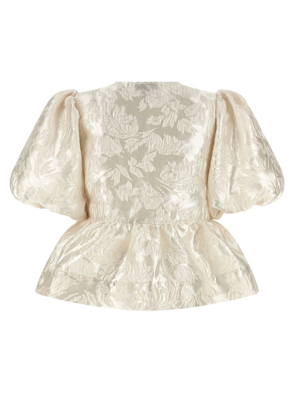 Ganni Ganni Satin Peplum Blouse