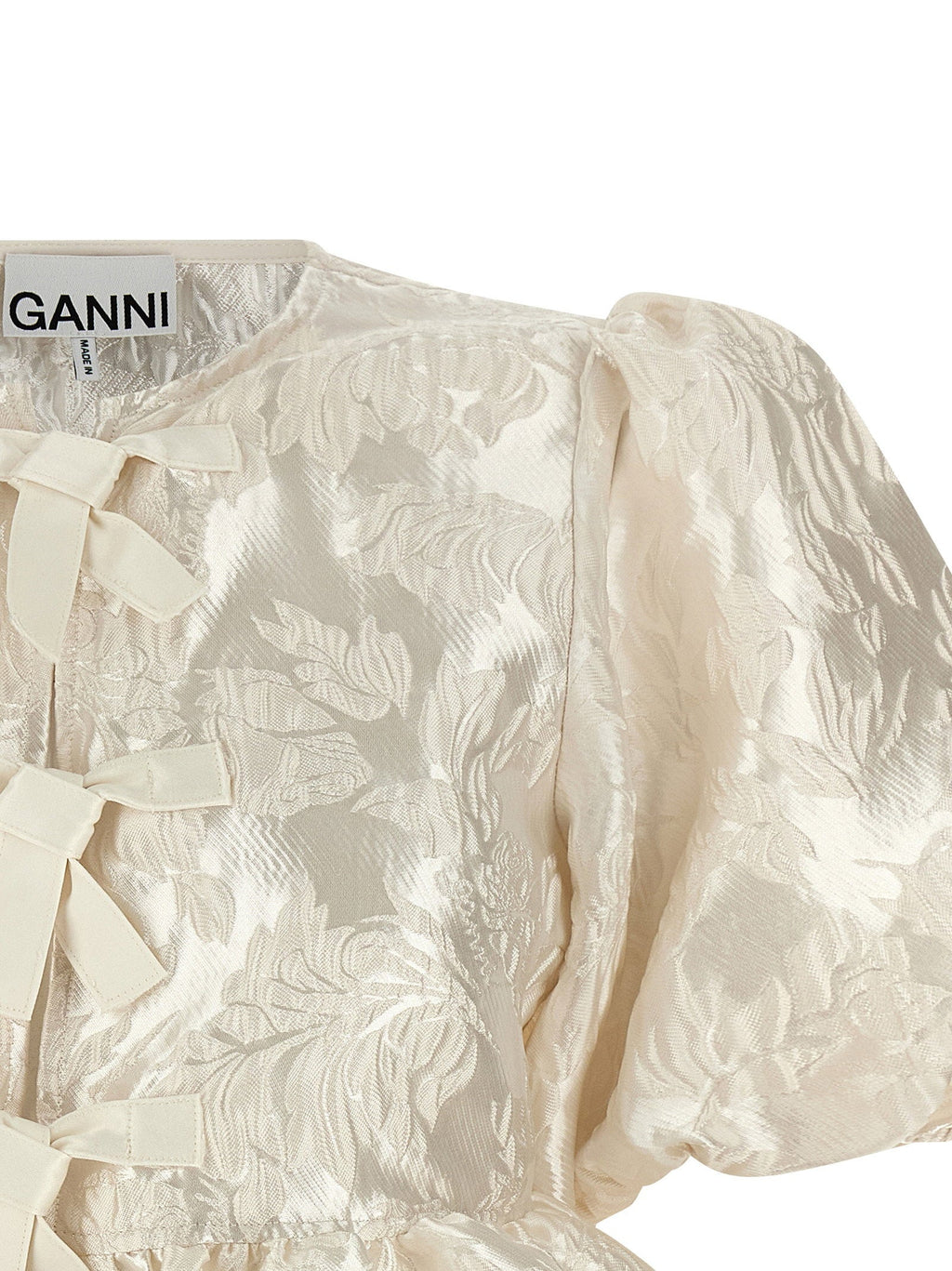 Ganni Ganni Satin Peplum Blouse