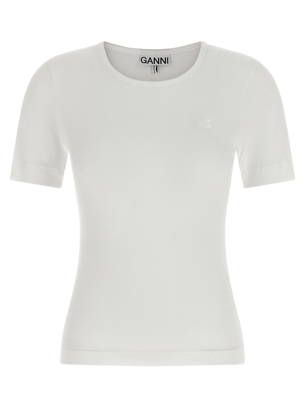 Ganni Ganni Logo Embroidery T-shirt