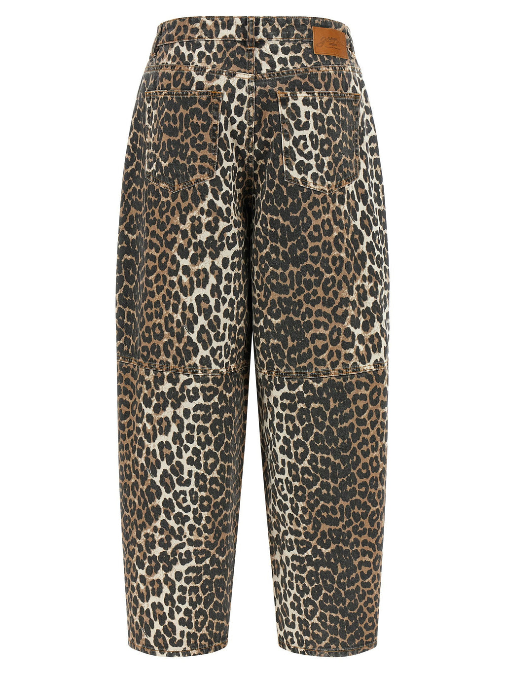 Ganni Ganni Leopard Printed Stary Jeans