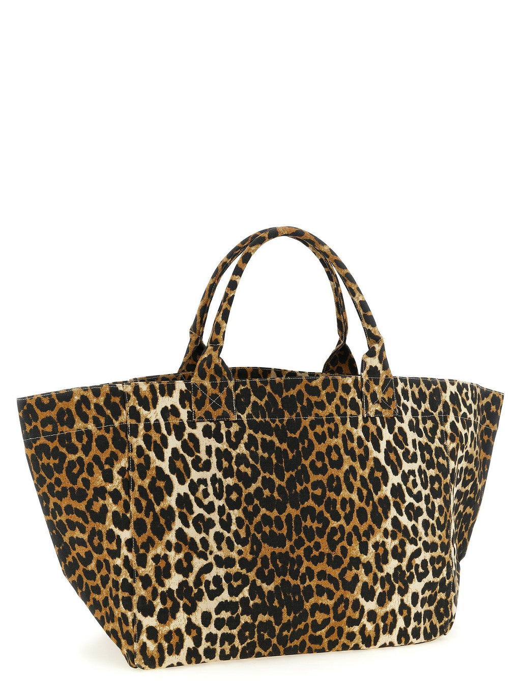 Ganni Ganni Leopard Xxl Shopping Bag