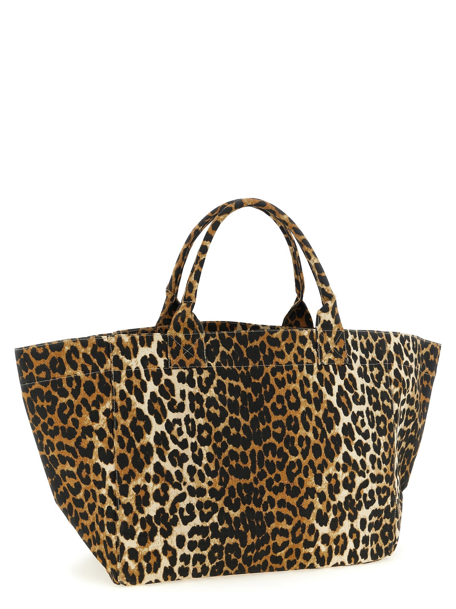 Ganni Ganni Leopard Xxl Shopping Bag