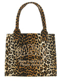 Ganni Ganni Leopard Large Shopping Bag